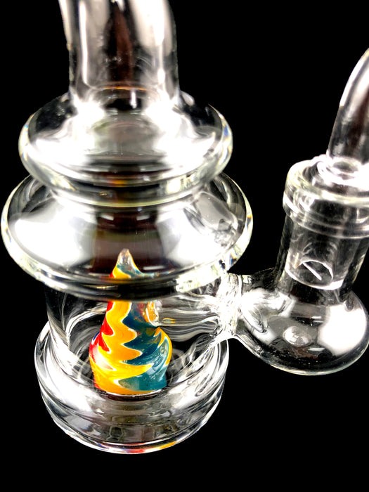5" Clear Reverse Color Cone Mini Dab Rig - SmokeZone 420