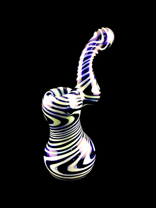 7" American Slime Twisted Blue Glass Bubbler - SmokeZone 420