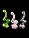 6" Transparent Color Glass Inside Work Bubbler - SmokeZone 420