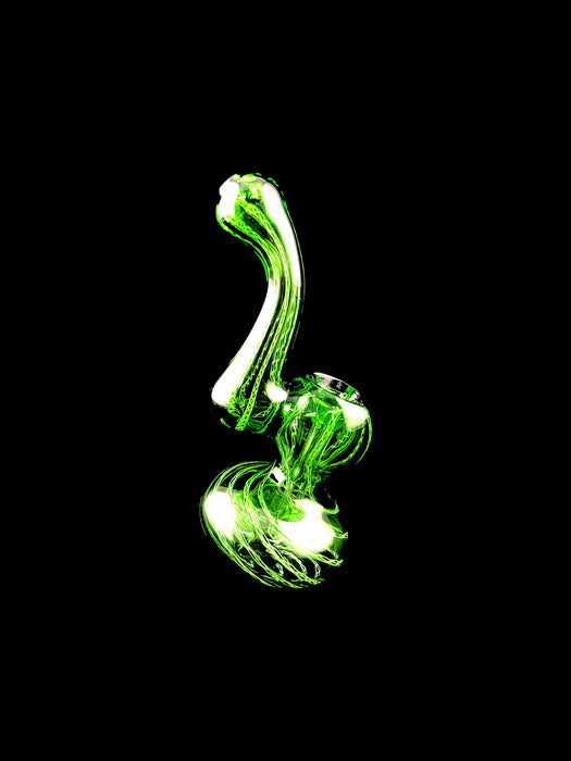 6" Transparent Color Glass Inside Work Bubbler - SmokeZone 420