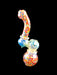 7" Fritted & Gold Fumed Double Ring Bubbler - SmokeZone 420