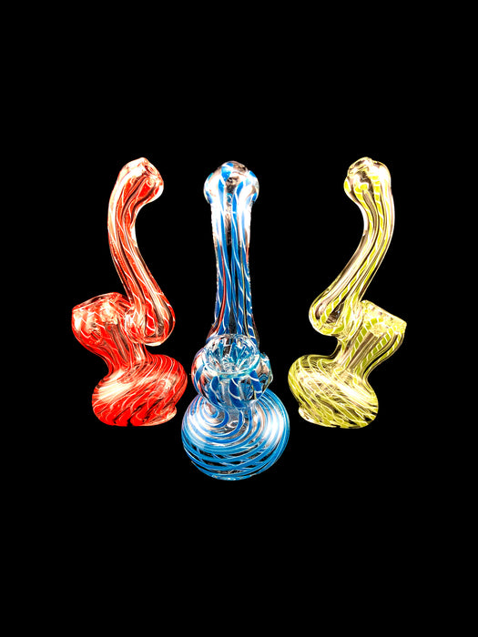 4" Mini Color Stripe Sherlock Bubbler - SmokeZone 420