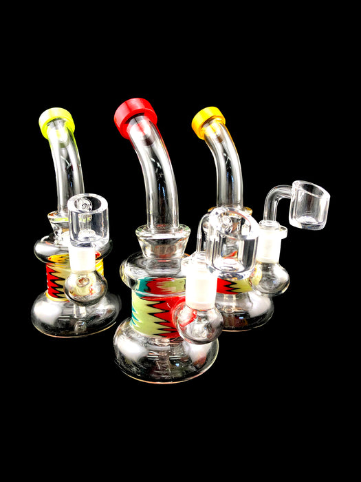 6.5" Round Base Reverse Work Dab Rig - SmokeZone 420