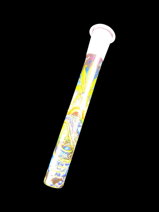 12" 7mm Leaf Glow In The Dark Beaker Water Pipe - SmokeZone 420