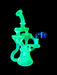 10" Double Inverted Cone UV Reactive Dab Rig - SmokeZone 420