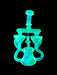 10" Double Inverted Cone UV Reactive Dab Rig - SmokeZone 420
