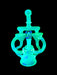 10" Double Inverted Cone UV Reactive Dab Rig - SmokeZone 420