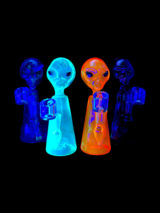 7" Alien Head UV Reactive Dab Rig - SmokeZone 420