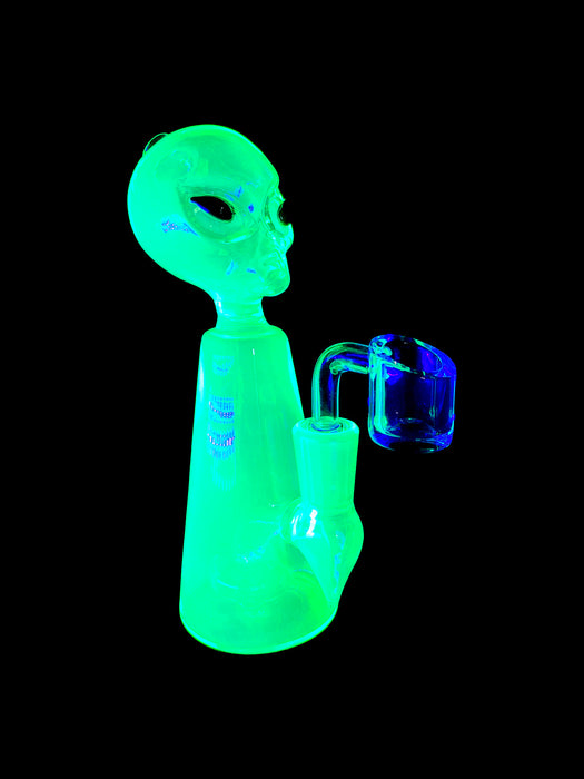 7" Alien Head UV Reactive Dab Rig - SmokeZone 420