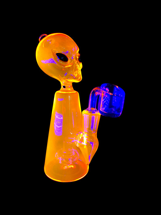 7" Alien Head UV Reactive Dab Rig - SmokeZone 420