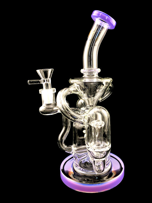 10" Star Wing Double Dome & Inline Perc Water Pipe - SmokeZone 420
