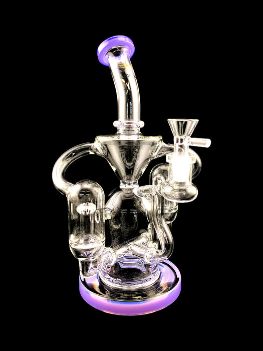 10" Star Wing Double Dome & Inline Perc Water Pipe - SmokeZone 420