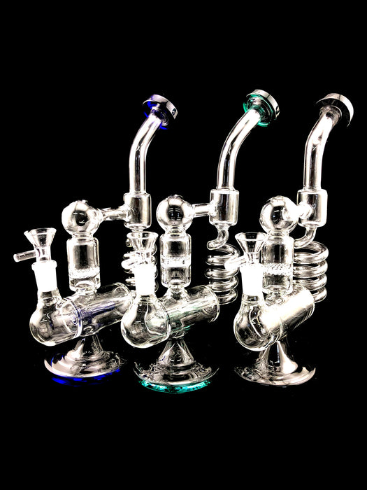 10" Coil Water Pipe With Honeycomb & Inline - SmokeZone 420