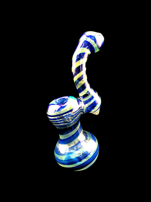 9" Twisted Color Fumed Glass Sherlock Bubbler - SmokeZone 420