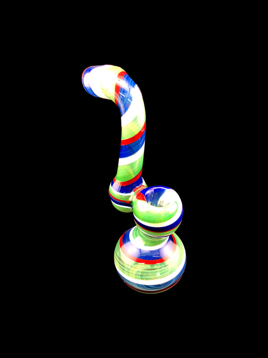 8" Multi Twist Color Sherlock Bubbler - SmokeZone 420