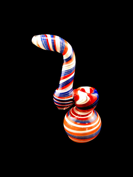 8" Multi Twist Color Sherlock Bubbler - SmokeZone 420