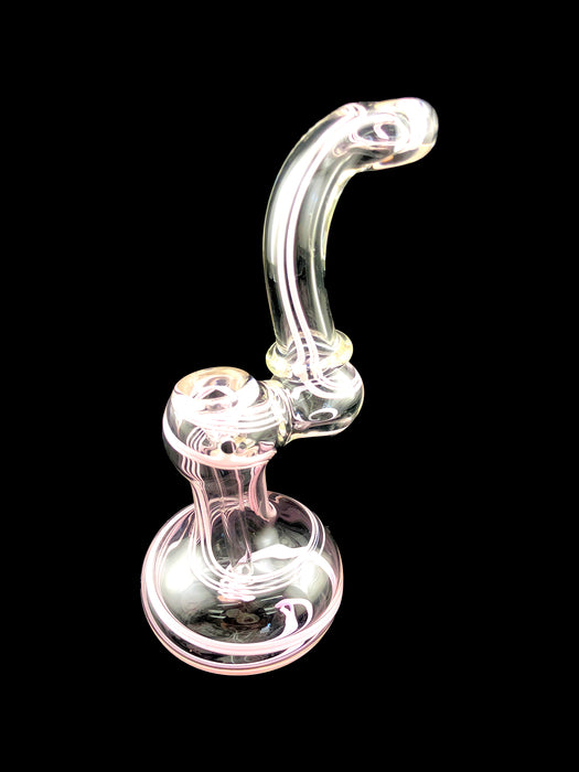 8" Clear & Slime Twisted Bubbler - SmokeZone 420