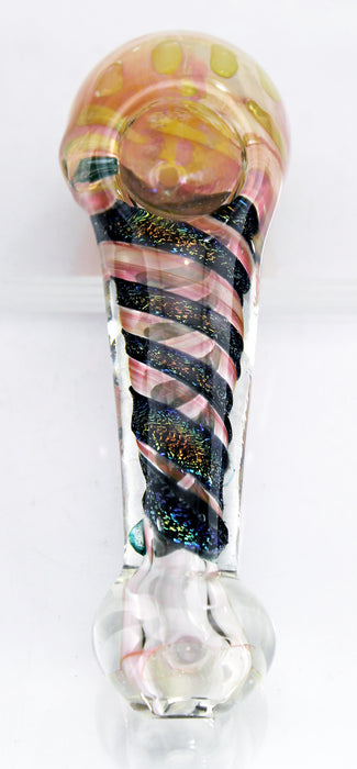5" Gold Fumed Dichro Twist Hand Pipe - SmokeZone 420