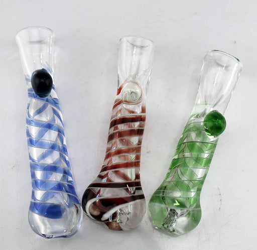 3" Outside Swirl Color & Clear Chillum - SmokeZone 420