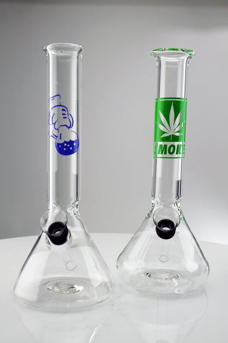 9" Clear Beaker Slide Water Pipe - SmokeZone 420