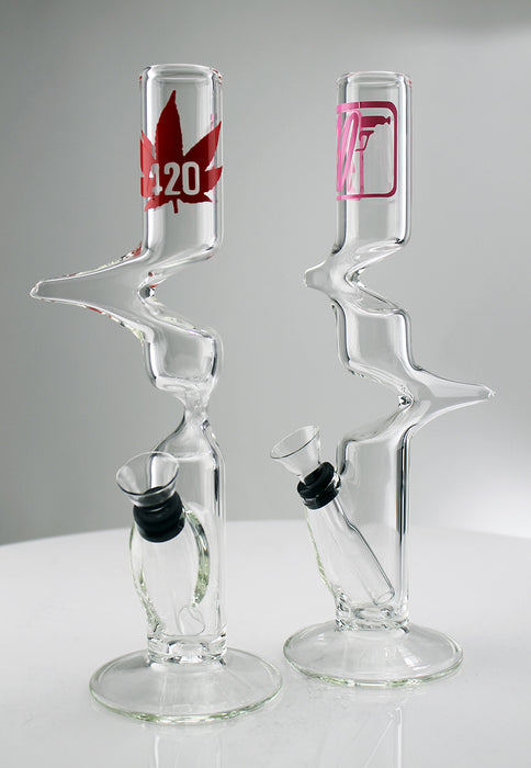 10" Zig Zag Zong Slide Water Pipe - SmokeZone 420