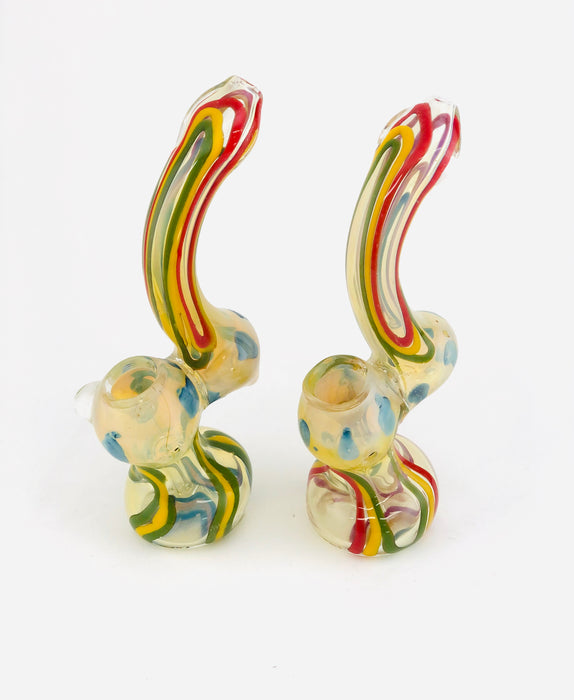 8" Fumed Body Rasta Art Sherlock Bubbler - SmokeZone 420