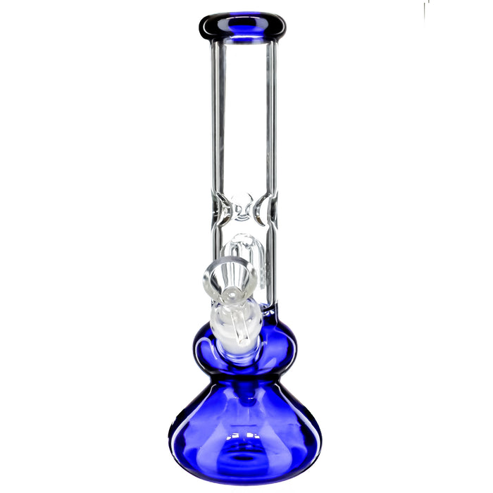 10" Blue Beaker Base Tree Perc Water Pipe - SmokeZone 420