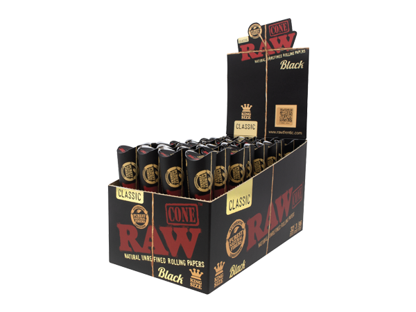 RAW Black Classic King Size Cones - SmokeZone 420