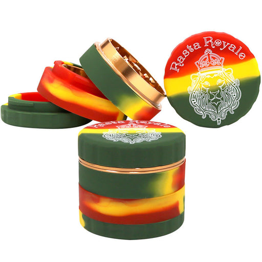Rasta Royale 2.5 Silicone 4 Part Grinder - SmokeZone 420