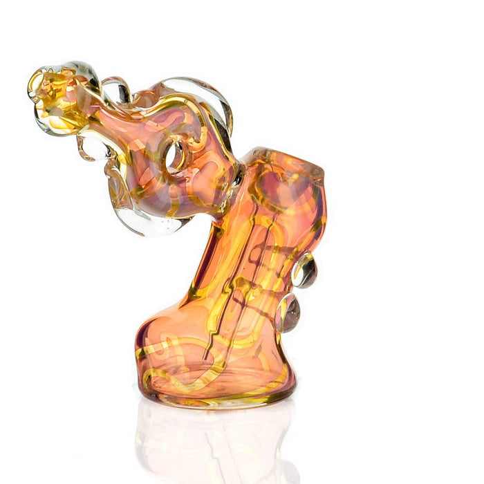 6" Standing Rose Gold Fumed Bubbler - SmokeZone 420