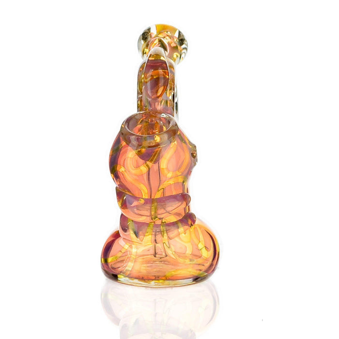 6" Standing Rose Gold Fumed Bubbler - SmokeZone 420