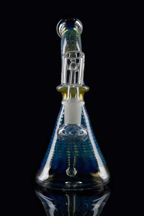 7" Full Blue Wrap & Rake Beaker Dab Rig - SmokeZone 420