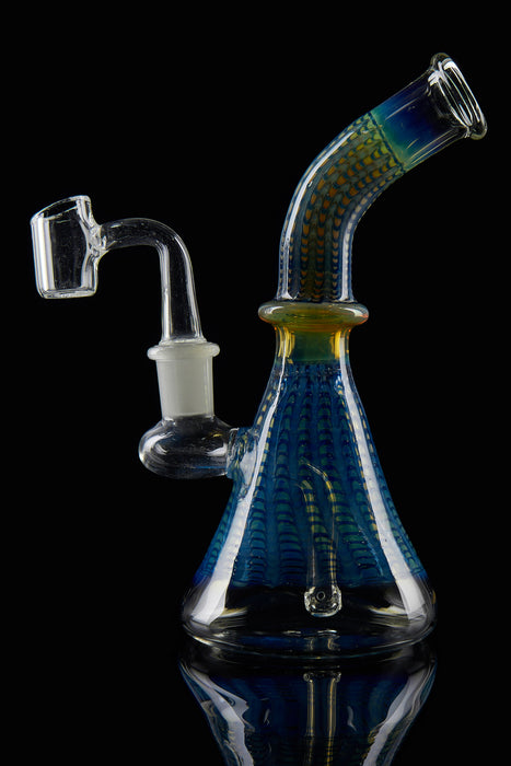 7" Full Blue Wrap & Rake Beaker Dab Rig - SmokeZone 420