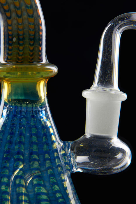 7" Full Blue Wrap & Rake Beaker Dab Rig - SmokeZone 420