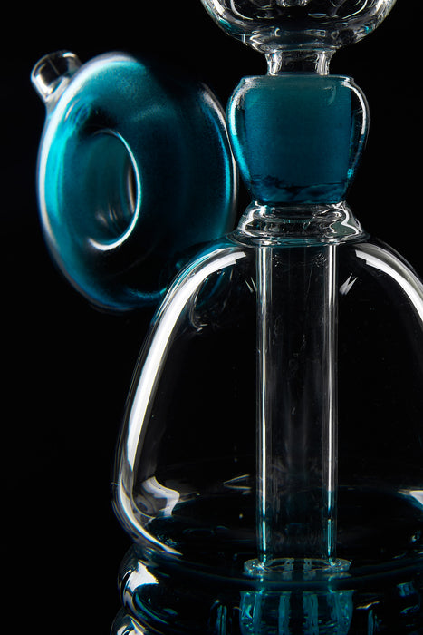 6" Turquoise Donut Dab Rig - SmokeZone 420