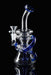 8" Clear & Blue Recycle Showerhead Perc Dab Rig - SmokeZone 420