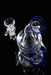 8" Clear & Blue Recycle Showerhead Perc Dab Rig - SmokeZone 420