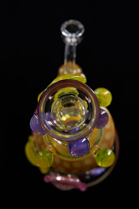 10" Tattoo Glass Honeycomb Drip Heady Dab Rig - SmokeZone 420