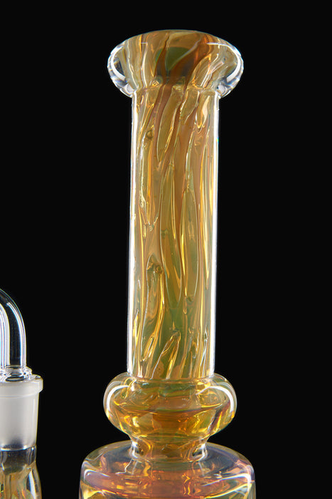 10" Heavy Polka Dot Gold Fumed Heady Dab Rig - SmokeZone 420
