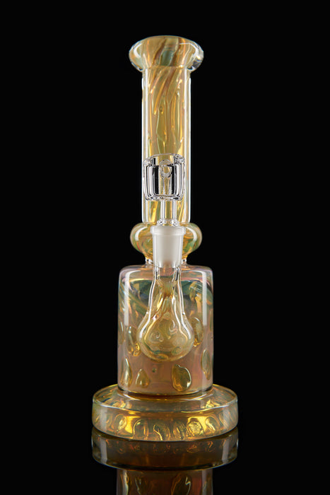 10" Heavy Polka Dot Gold Fumed Heady Dab Rig - SmokeZone 420