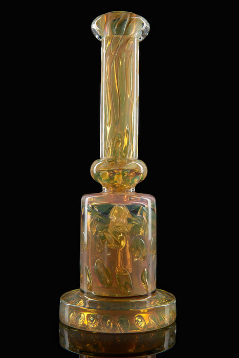 10" Heavy Polka Dot Gold Fumed Heady Dab Rig - SmokeZone 420