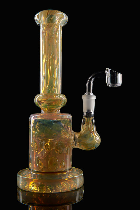 10" Heavy Polka Dot Gold Fumed Heady Dab Rig - SmokeZone 420