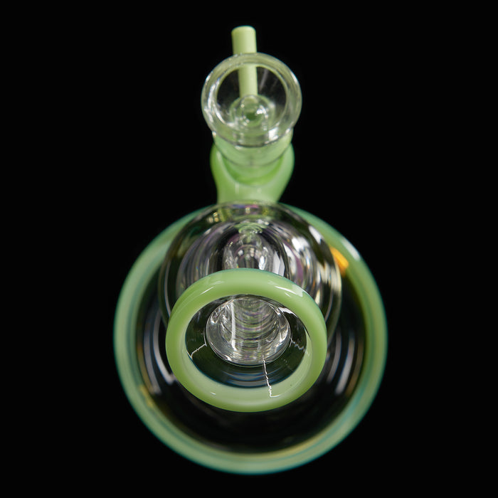 9" Slime Green Leaf Chamber Dab Rig - SmokeZone 420