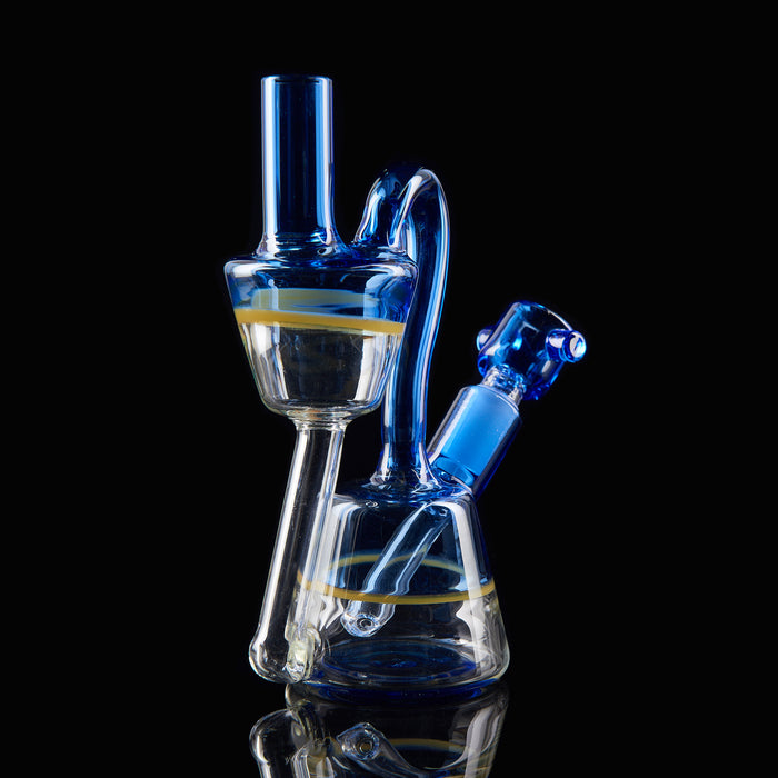 6" Blue Loop Recycler Dab Rig - SmokeZone 420