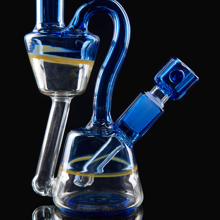 6" Blue Loop Recycler Dab Rig - SmokeZone 420