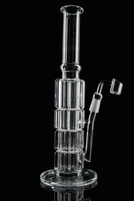 13" Crystal Clear Triple Honeycomb Dab Rig - SmokeZone 420