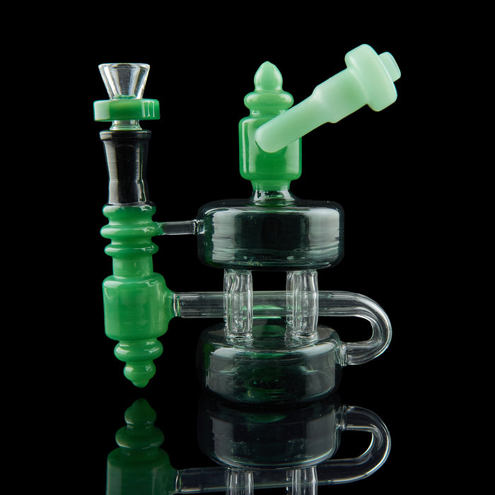7" Four Pillar Jade Recycler Dab Rig - SmokeZone 420