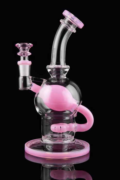 9" Slime Pink Inflated Balloon Recycler Dab Rig - SmokeZone 420