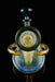 8" Heavy Gold Fumed Space Recycler Inline Dab Rig - SmokeZone 420