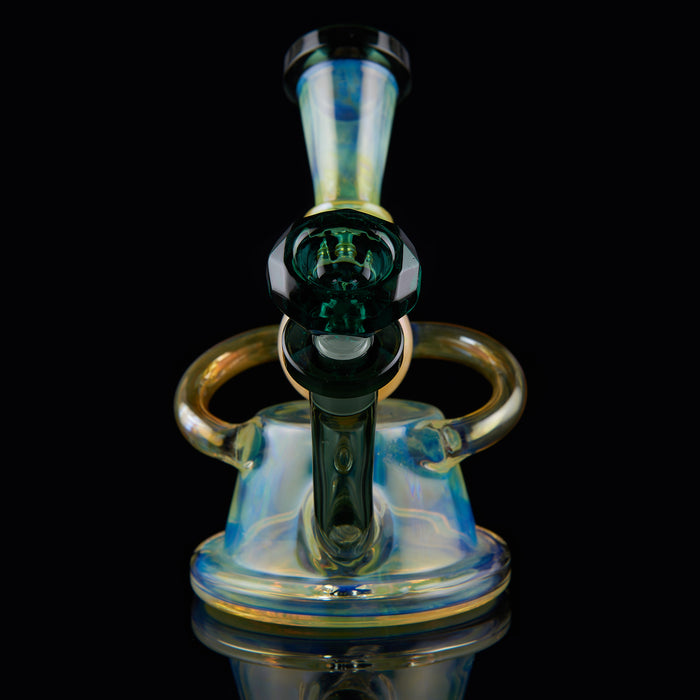 8" Heavy Gold Fumed Space Recycler Inline Dab Rig - SmokeZone 420